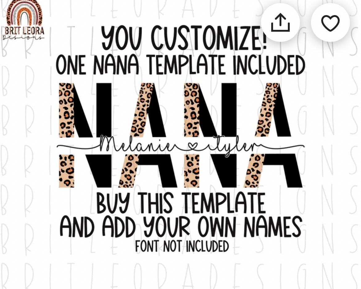 Custom mama , nana shirt