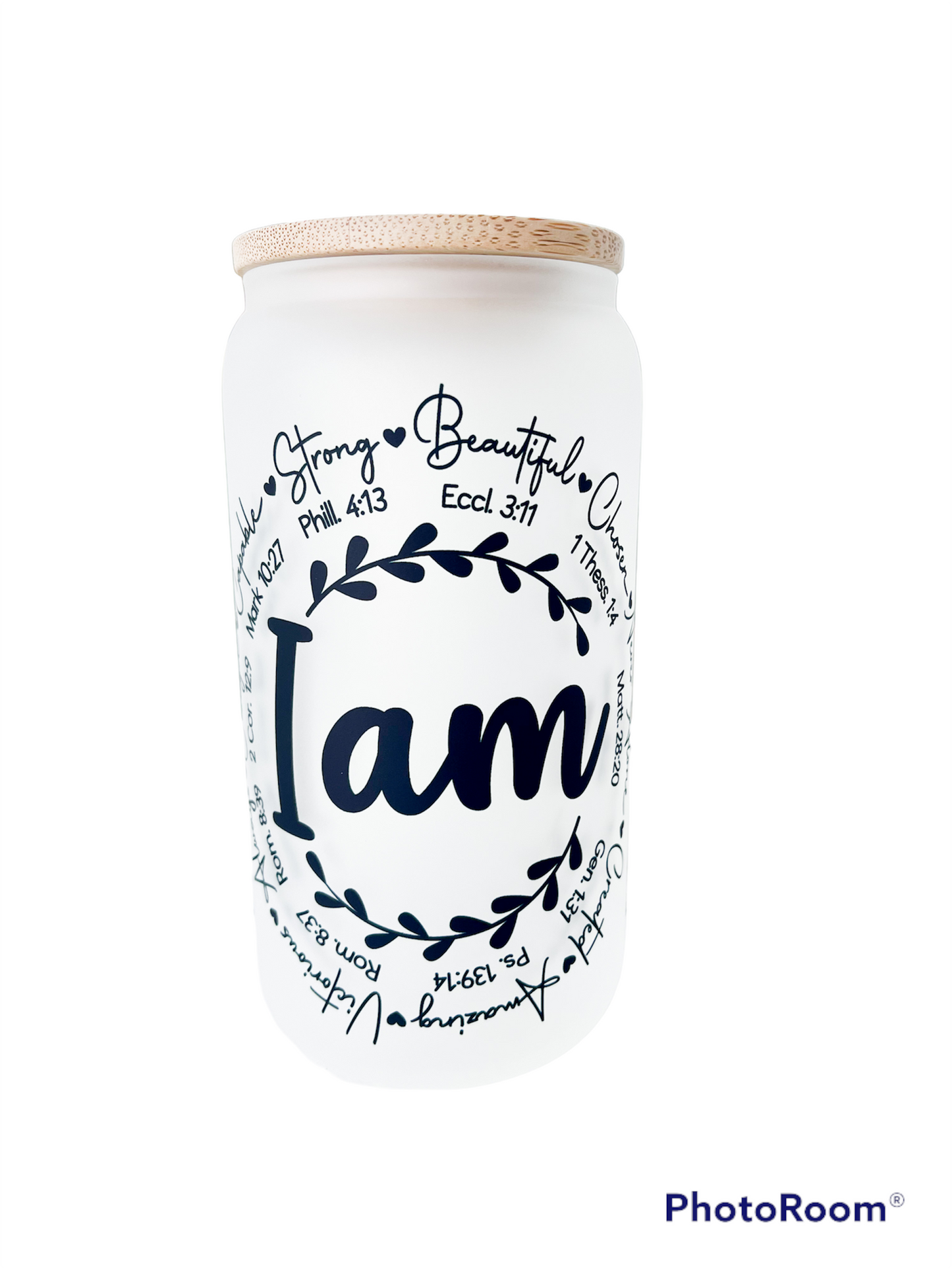 Affirmation glass can