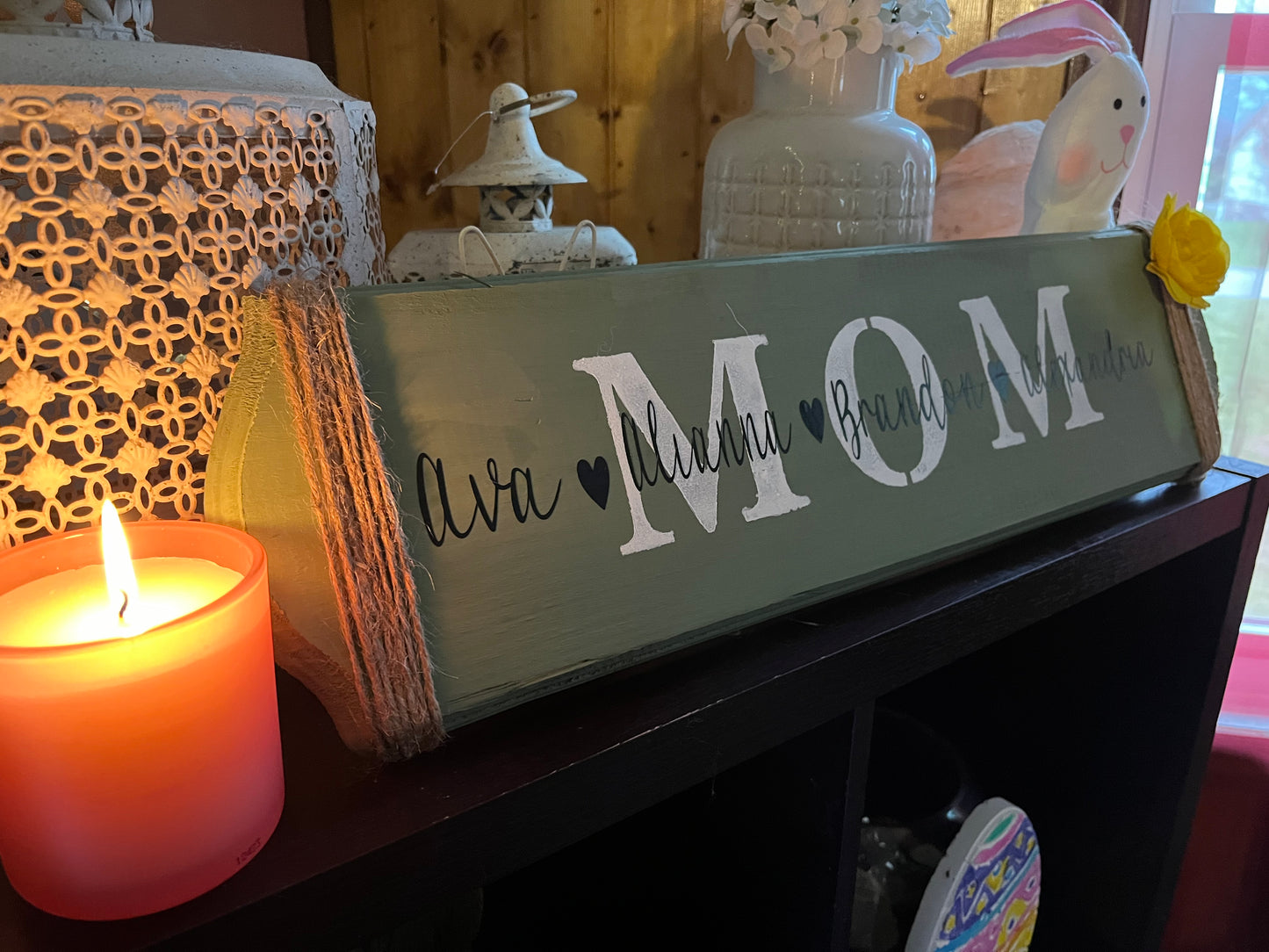 Custom wooden mom signs