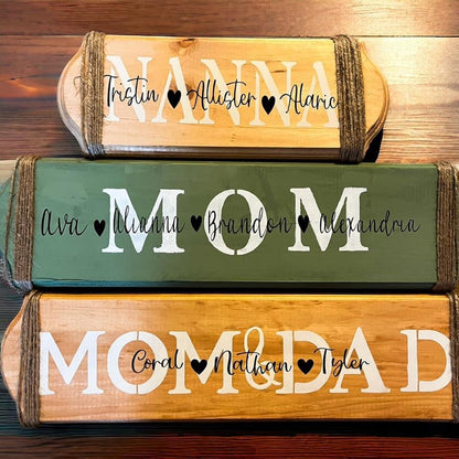 Custom wooden mom signs