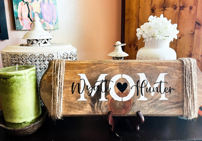 Custom wooden mom signs