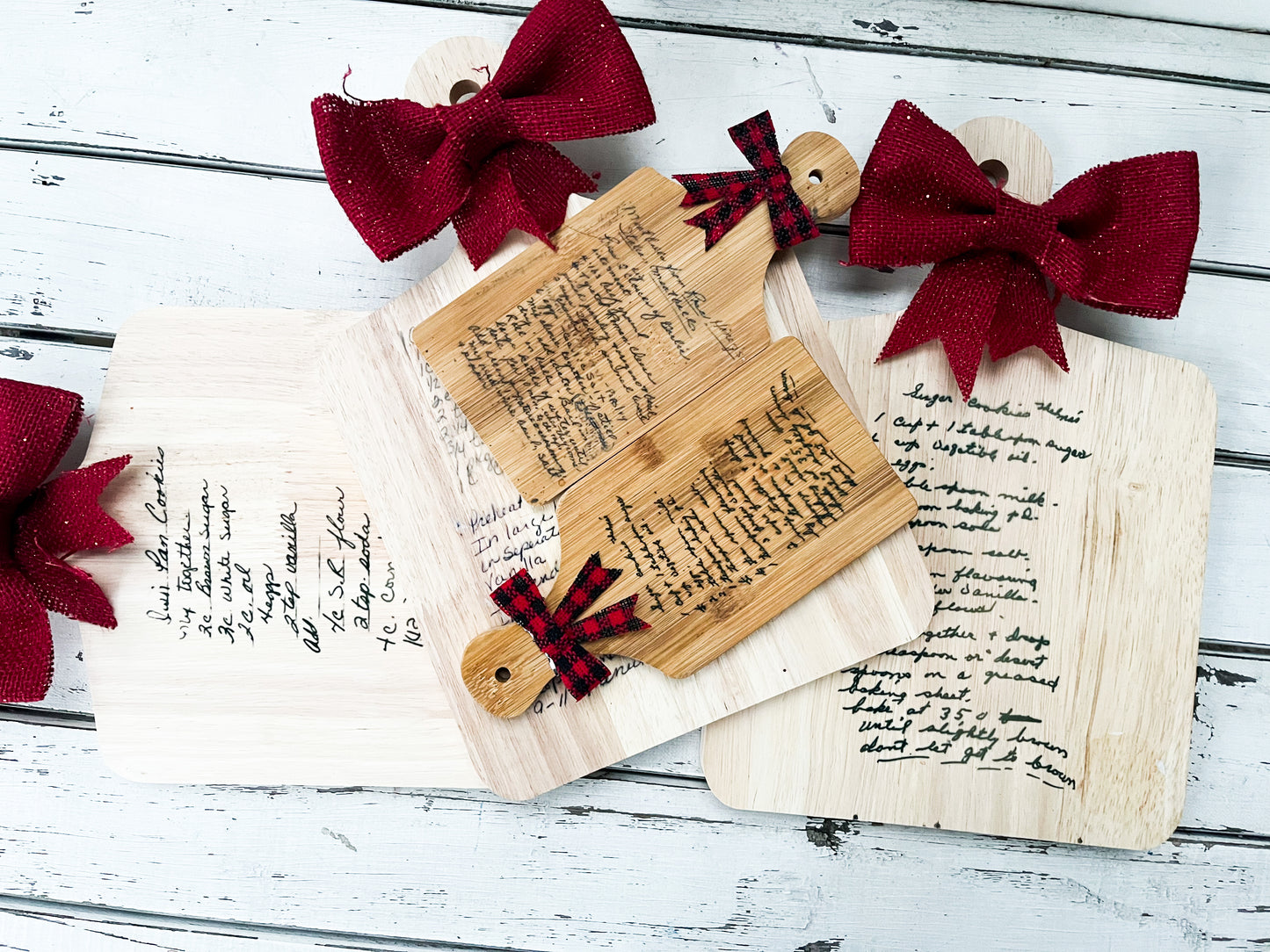 A-Handwritten sublimated recipe board