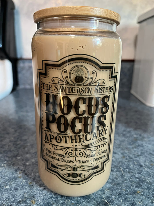 A glass can 16oz hocus pocus