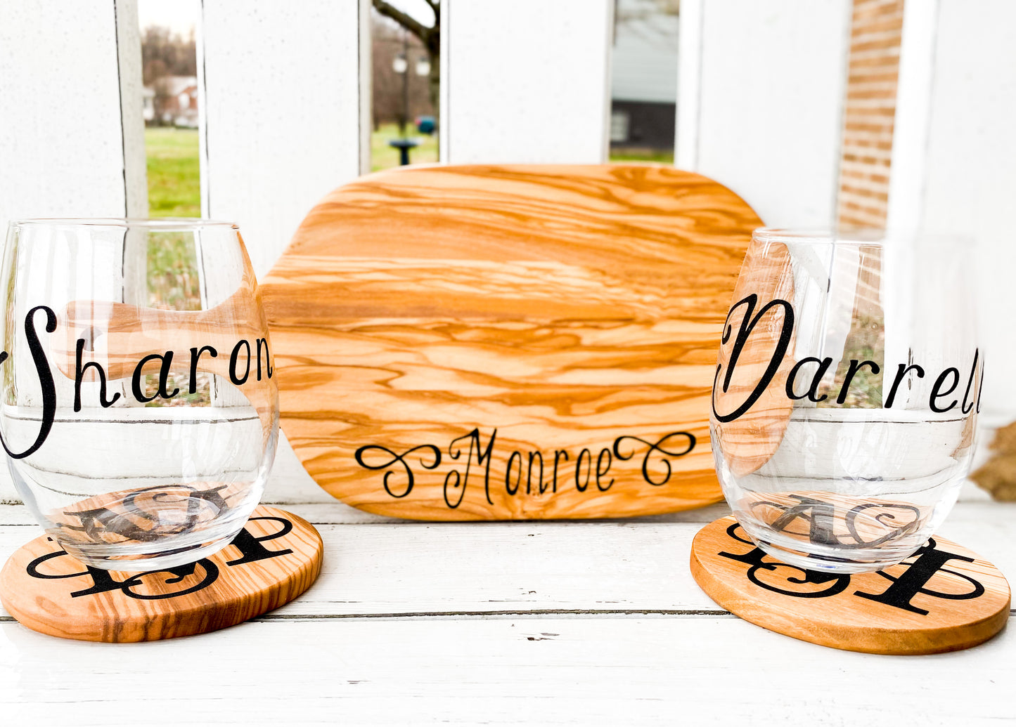 Personalized wine glasses