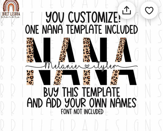Custom mama , nana shirt