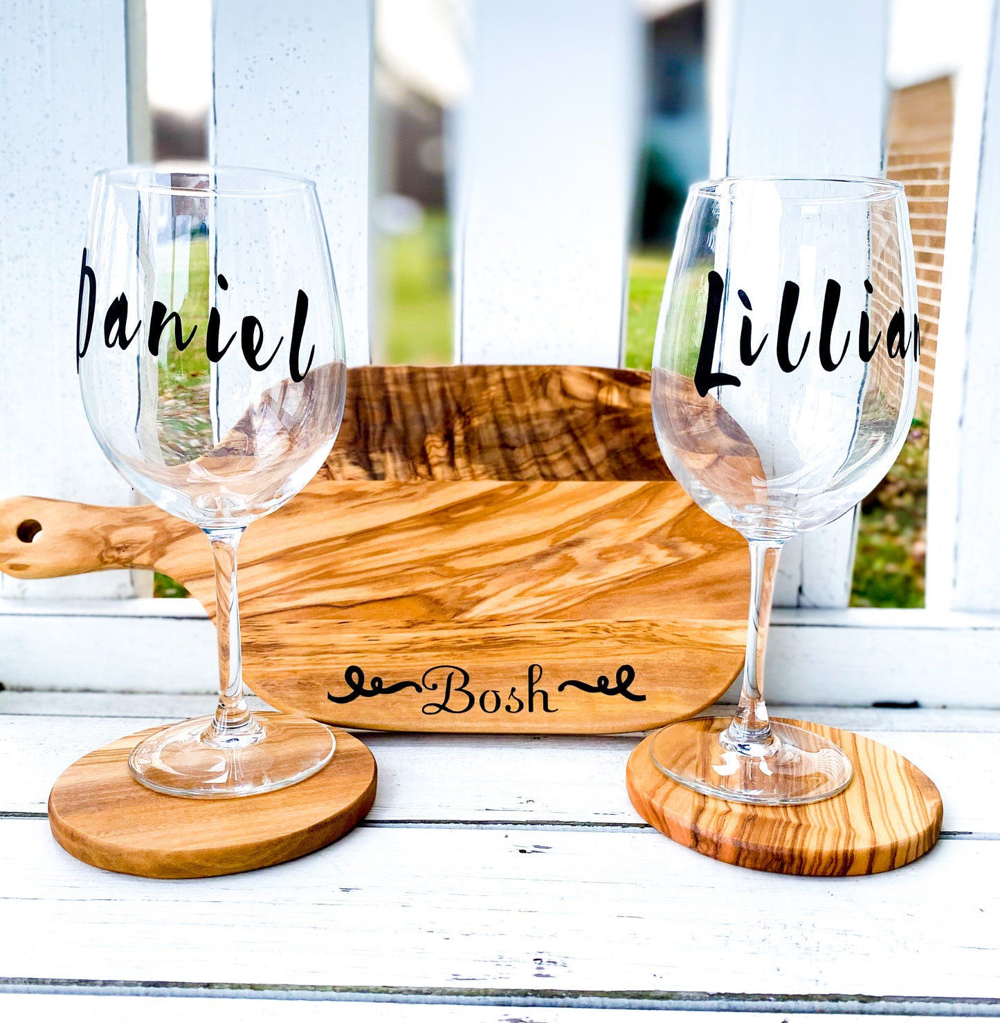 Personalized wine glasses